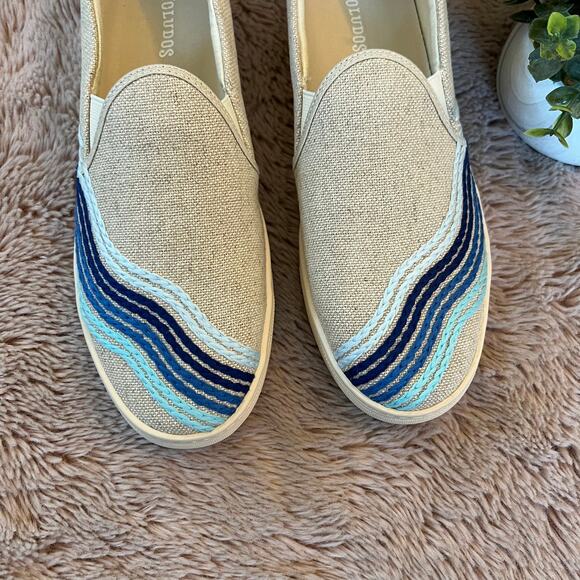 NEW Soludos Bondi Wave Embroidered Slip On Sneakers Size: 9.5 - Picture 6 of 14